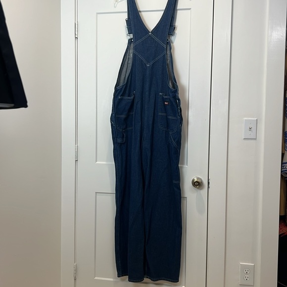 Dickies Blue Denim overalls with Red Label size large. - Picture 8 of 15